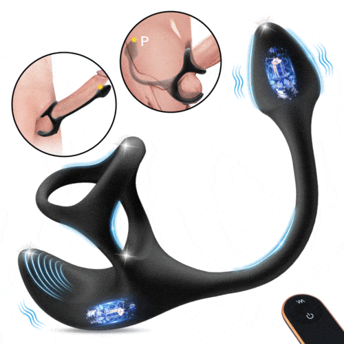 3-in-1 Vibrating Anal Plug & Testicle Stimulator with Cock Ring featured image