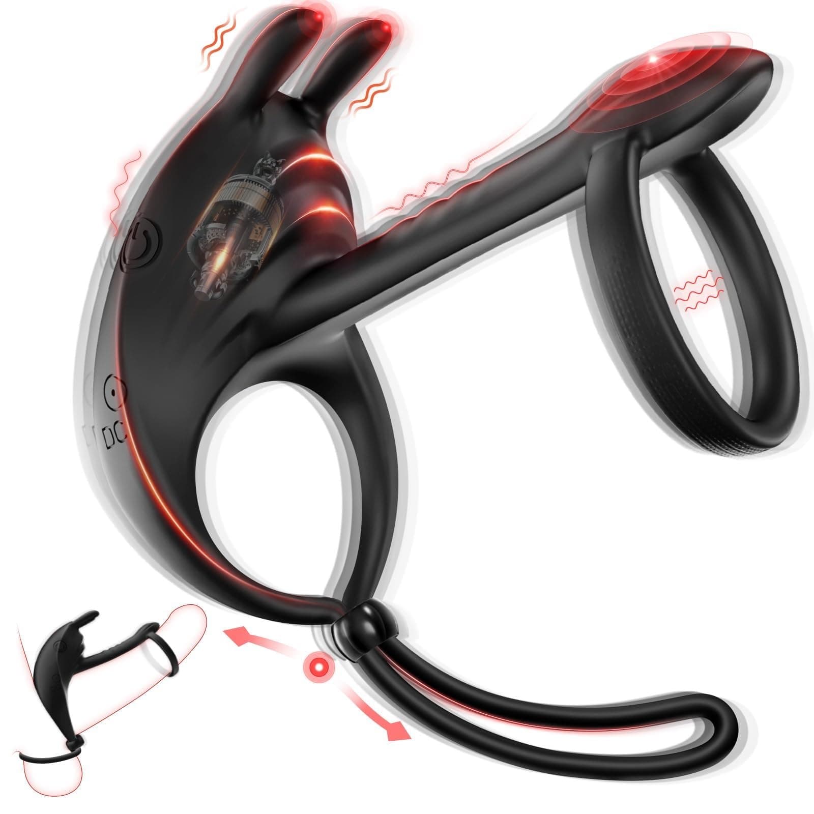 Bunny Ring Vibrating Cock Ring with Penis Sleeve for Men featured image