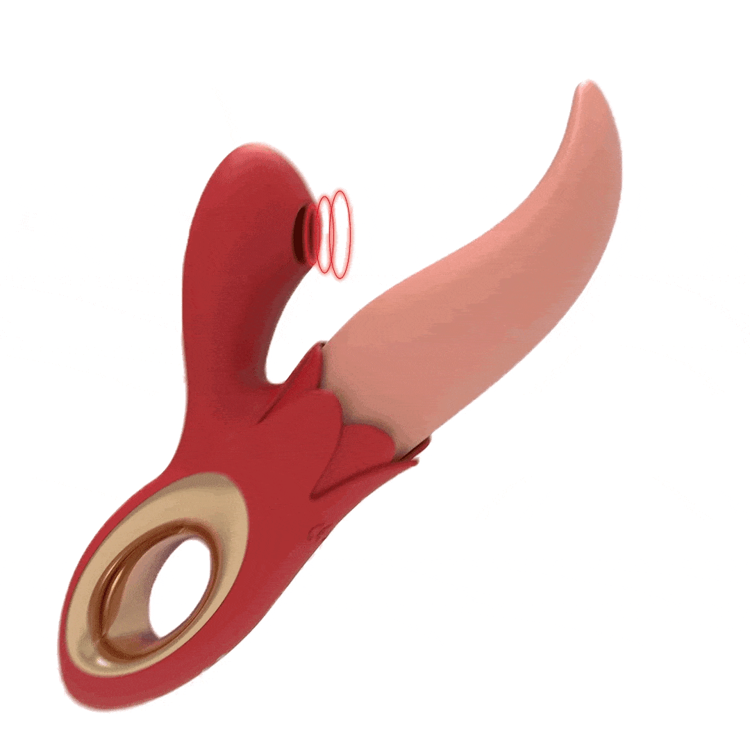 Multiple Frequency Conversion Sucking / Tapping Rose Tongue-licking Vibrator featured image