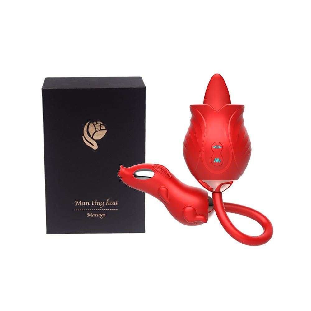New Rose Dual Head Tongue Licking Vibrator for Women featured image