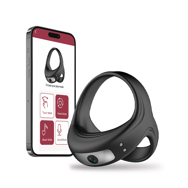 Vibrating Cock Ring with APP, Triangular Penis Ring with 10 Vibration Modes featured image