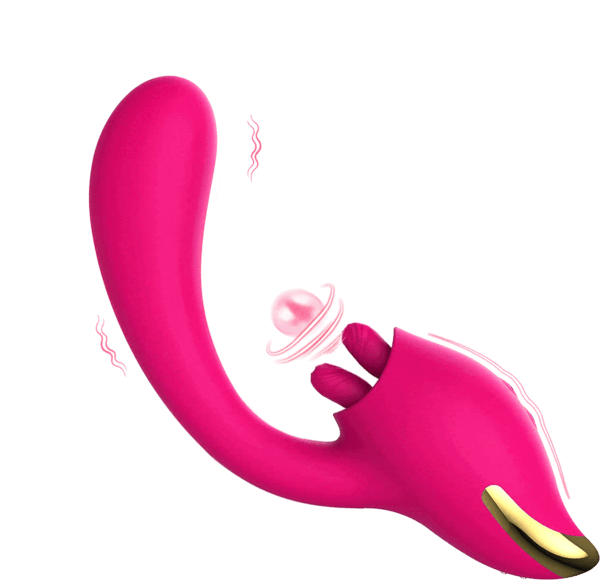 Merlot 2-in-1 Tongue-Licking Dildo Vibrator