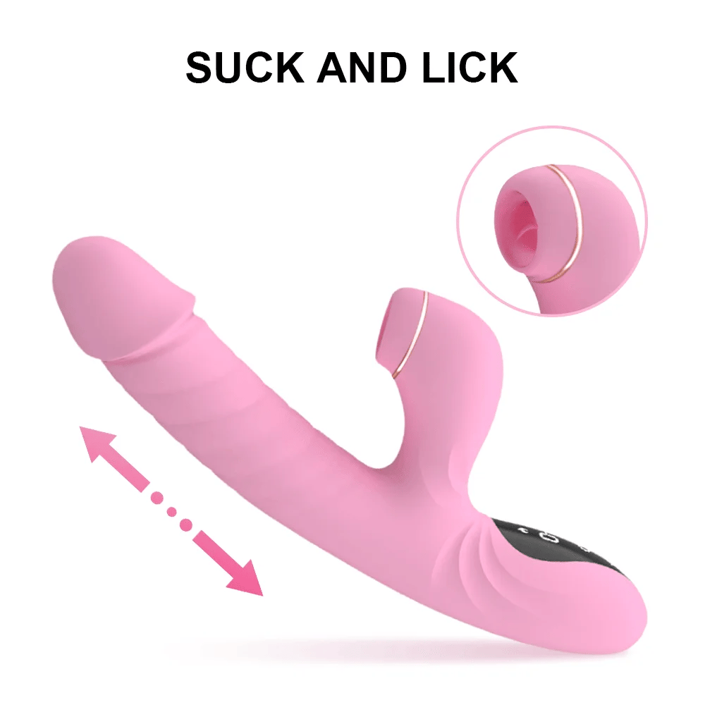 suck telescopic heating vibrator