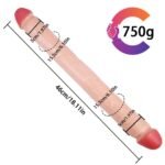 18.11'' Double-Ended Soft Silicone Anal Dildo