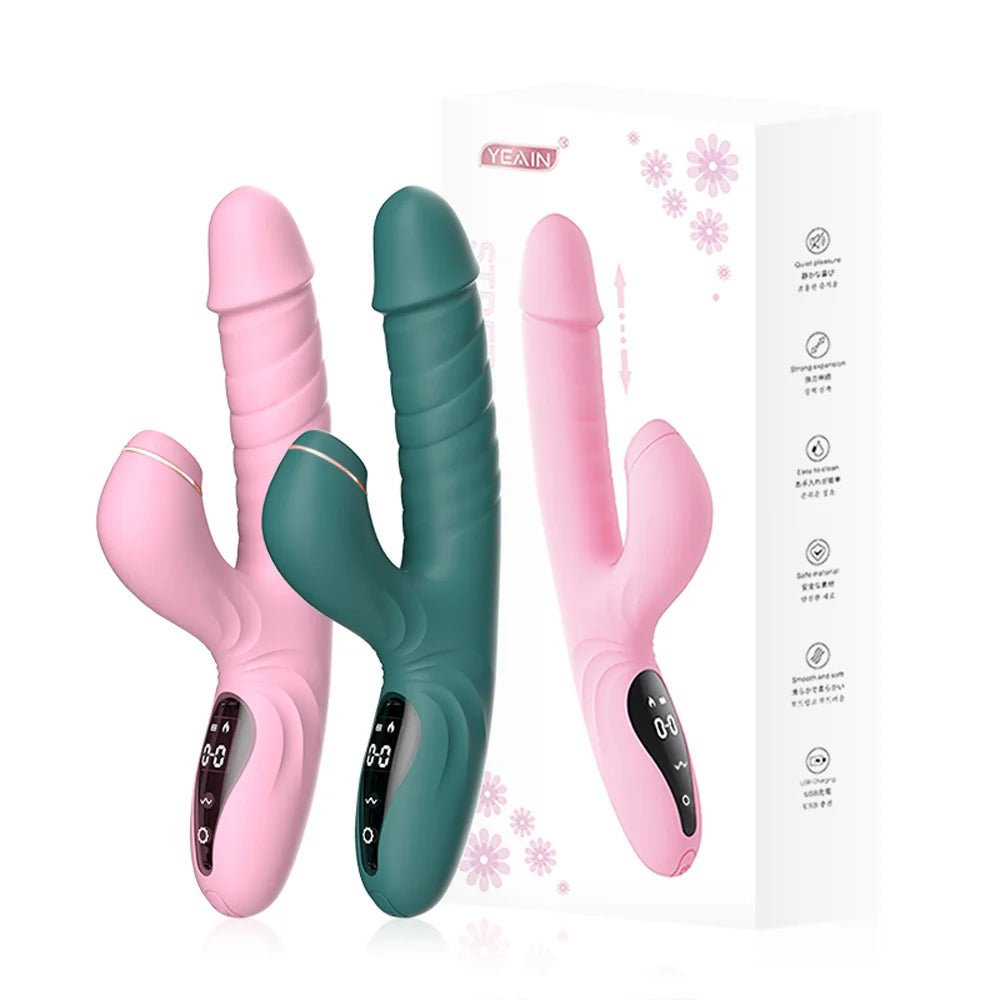 suck telescopic heating vibrator