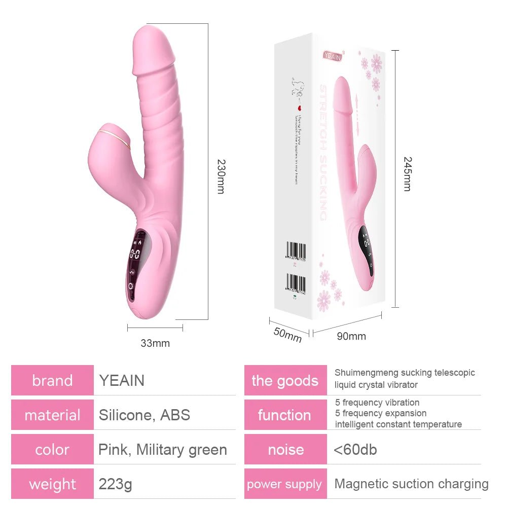 suck telescopic heating vibrator