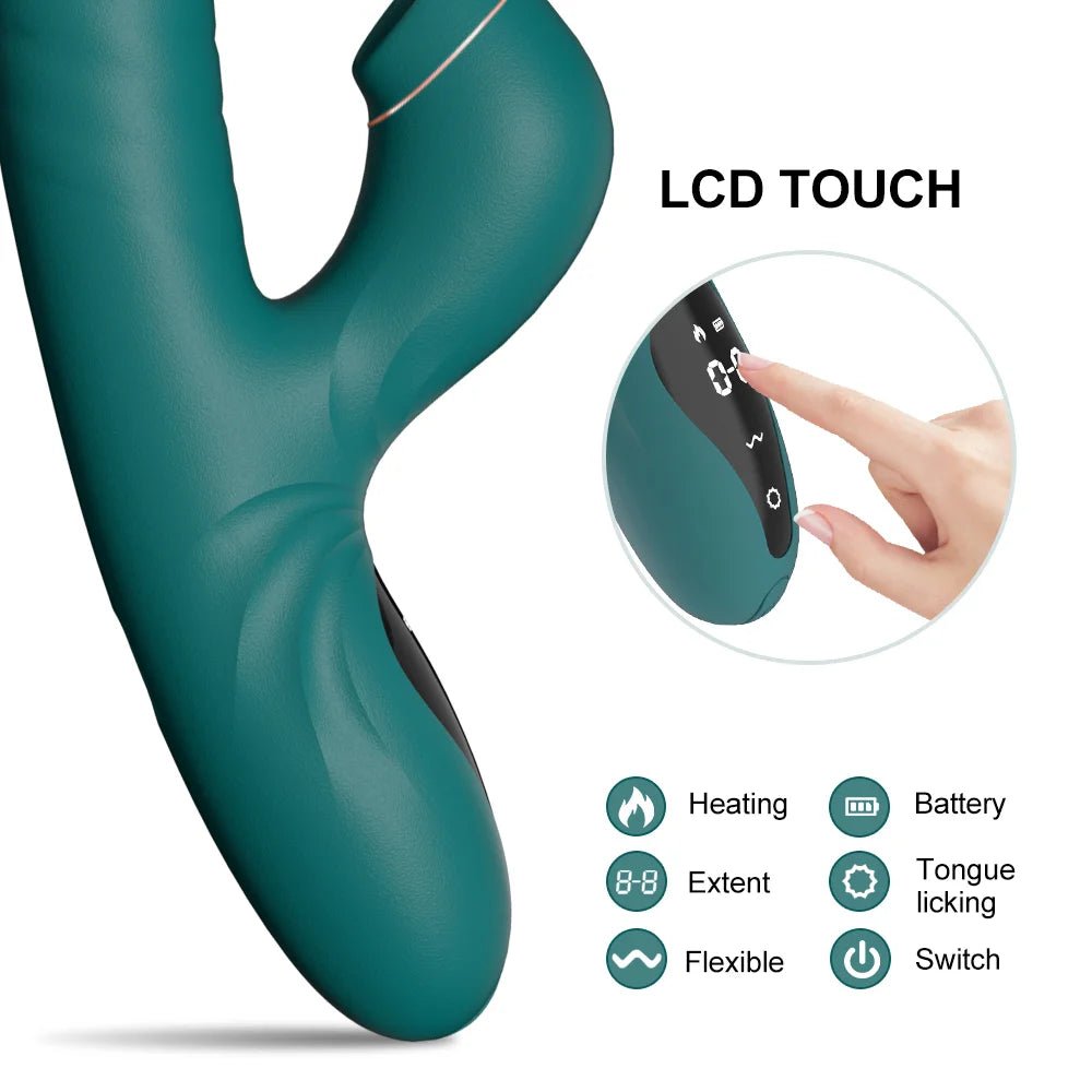suck telescopic heating vibrator