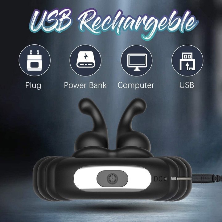 حلقة القضيب الاهتزازية المزدوجة