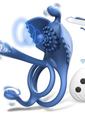 3-in-1 Vibrating Penis Ring for Massage, Clitoral & Delayed Ejaculation Stimulation