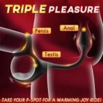 3-in-1 Vibrating Anal Plug & Testicle Stimulator with Cock Ring