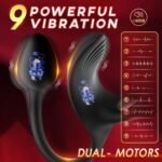 3-in-1 Vibrating Anal Plug & Testicle Stimulator with Cock Ring