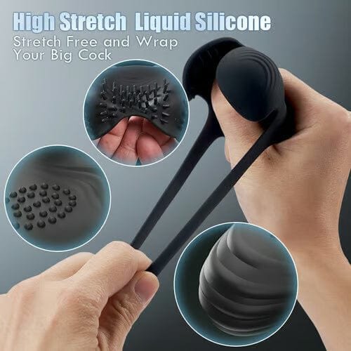 Dense Tickler Vibrating Penis Ring with 10 Patterns