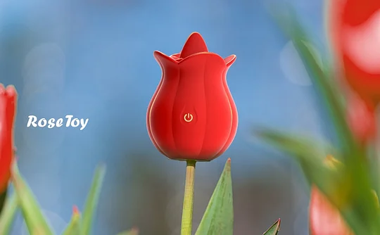 Rose Vibrator with Tongue Licking