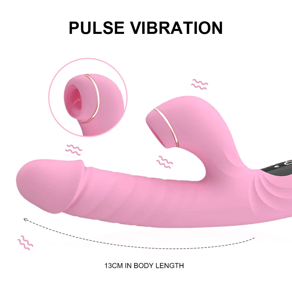 suck telescopic heating vibrator