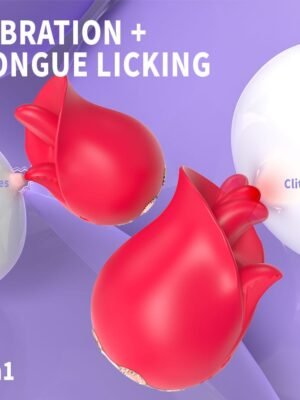 Roman 9-frequency tongue-licking rose toy