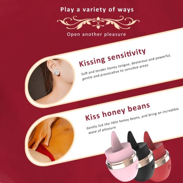 10-Mode Licking Tongue Egg Vibrator - Medical Silicone