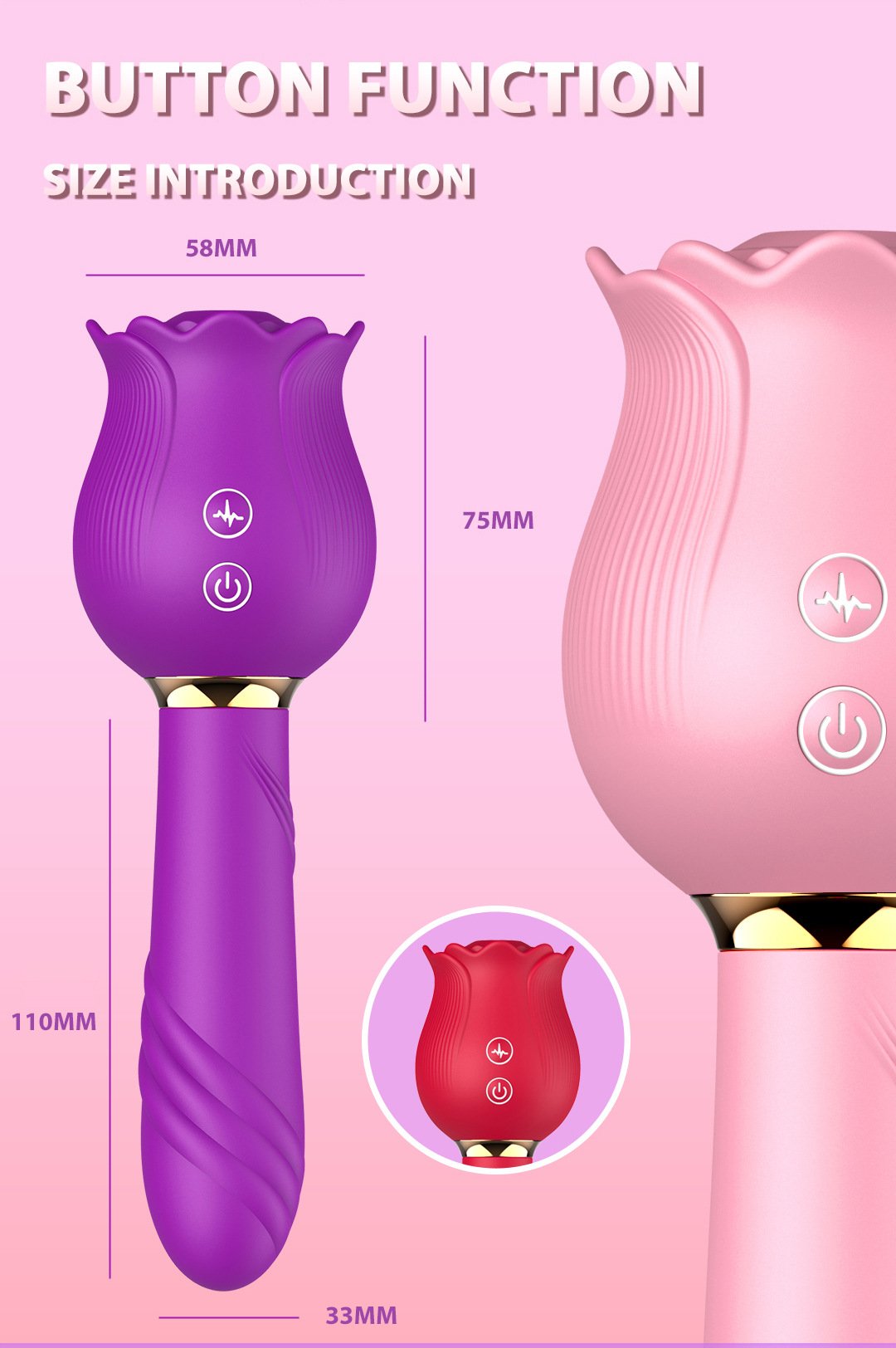 Rose Shaker Sucking G-spot Vibrator