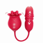 Rose Romeo Dual Tongue Rose Vibrator mit 10 Leck- und Schubmodi