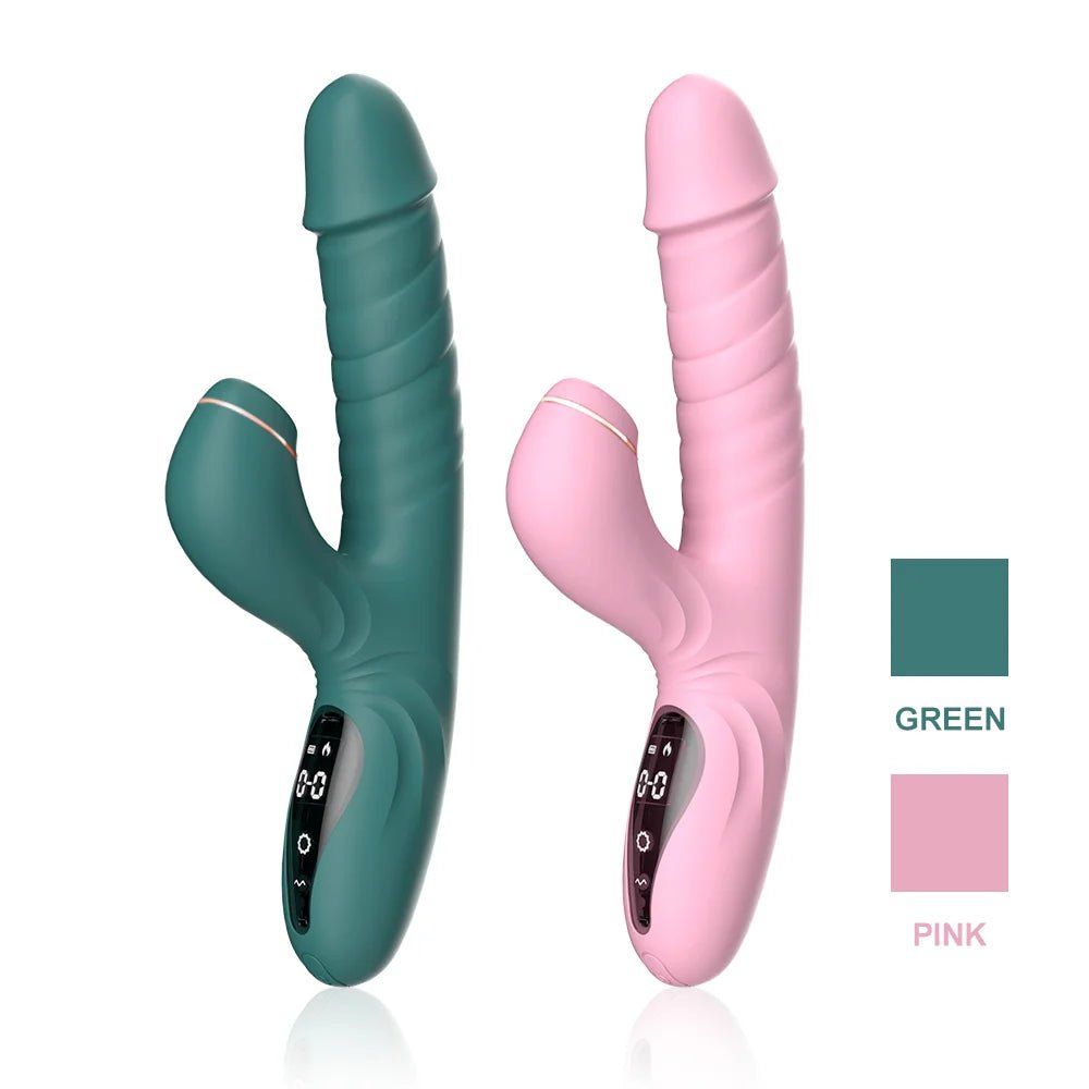 suck telescopic heating vibrator
