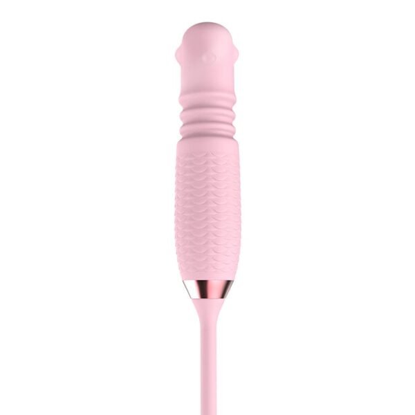 3-in-1 Blooming Pink Rose Vibrator Toy with Rotating Pearls & Telescopic Tongue Licking