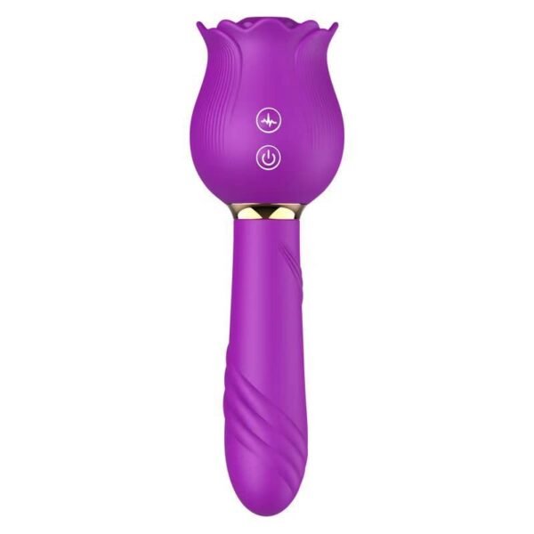 Rose Shaker Sucking G-spot Vibrator & Jump Egg Device for Women