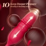 Rose Romeo Dual Tongue Rose Vibrator mit 10 Leck- und Schubmodi