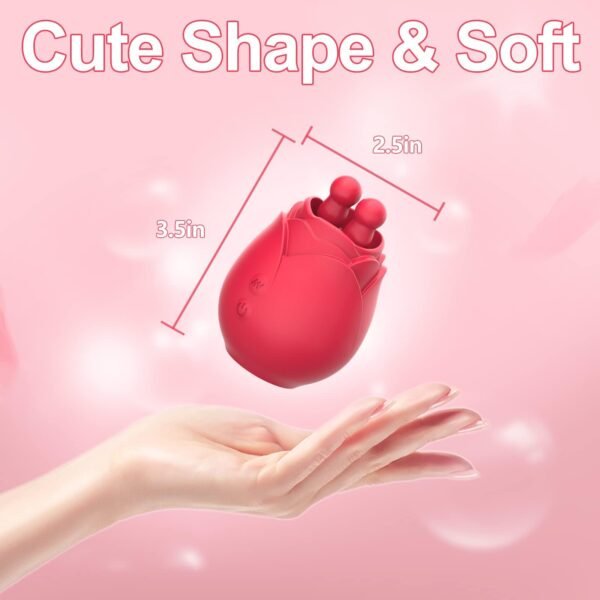 Jouet Orgasmique Rose Juliet Double Langue Lèche Shaker Clitoris Mamelon