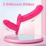 Lesbian Strap-on Dildo Vibrator Double-ended with Remote Control