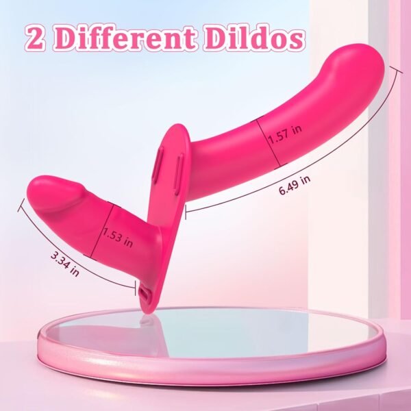 Lesbian Strap-on Dildo Vibrator Double-ended with Remote Control