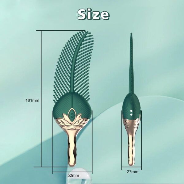 Peacock Feather Clitoral Stimulator Body Massager with 10 Vibration Modes