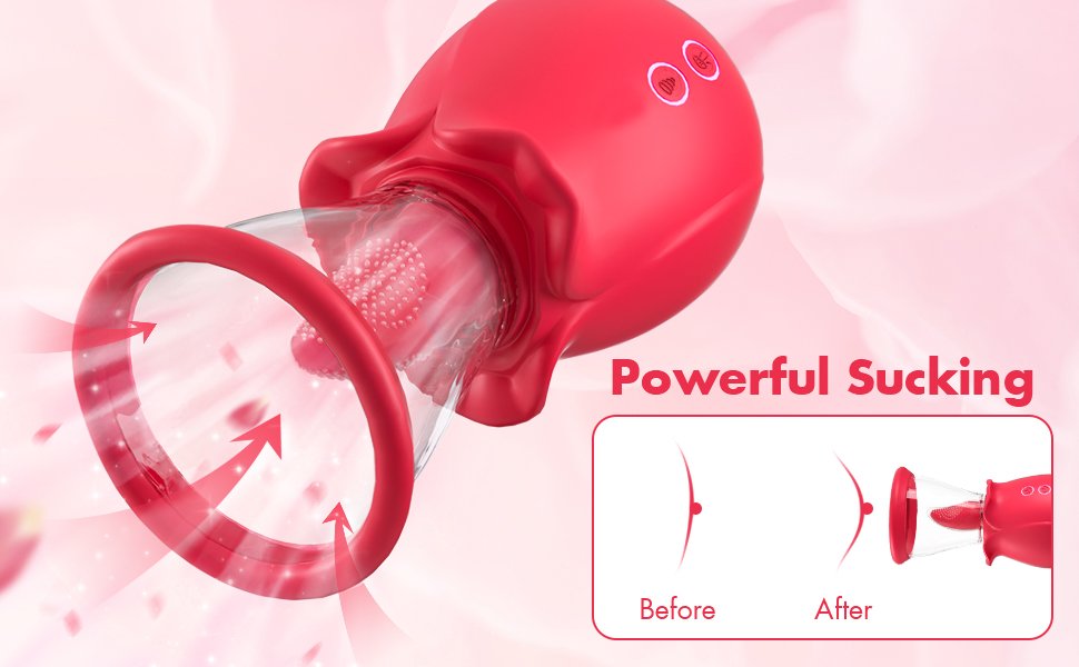 Rose sucking tongue vibrator