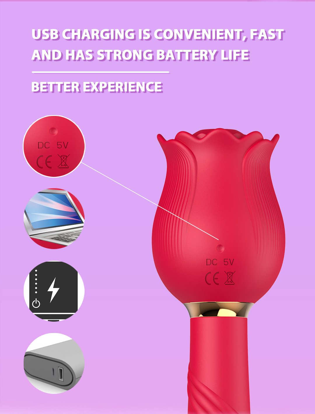 Rose Shaker Sucking G-spot Vibrator