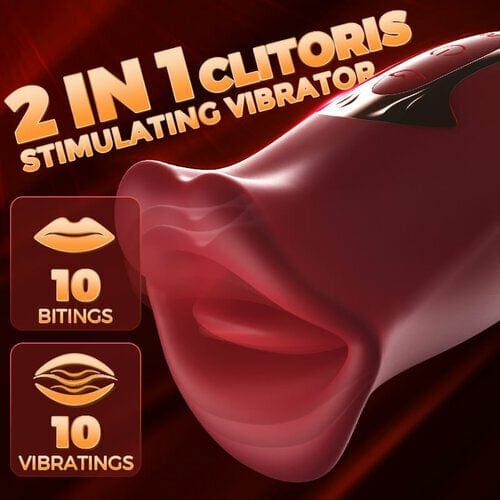 Women's Nipple & Clitoral Vibrator with 10 Biting & 10 Vibrating Modes