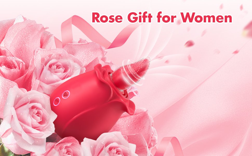 Rose sucking tongue vibrator