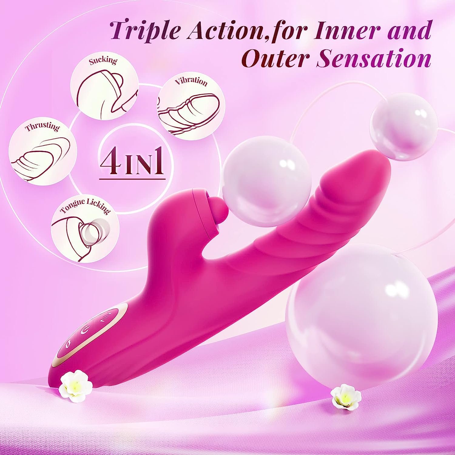 Thrusting rabbit G-spot vibrator