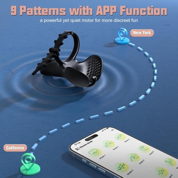 Anneau vibrant réglable 3 en 1 pour pénis