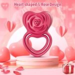 2 in 1 Vibrating Cock Ring Rose Vibrator