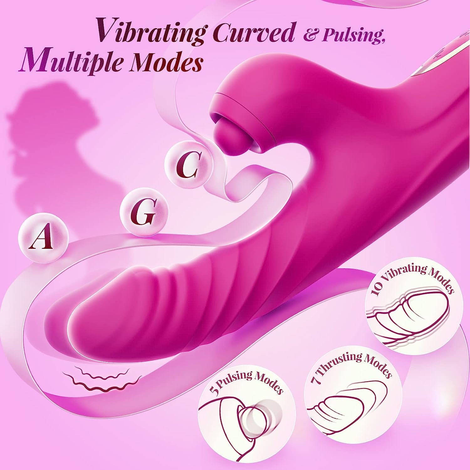 Thrusting rabbit G-spot vibrator