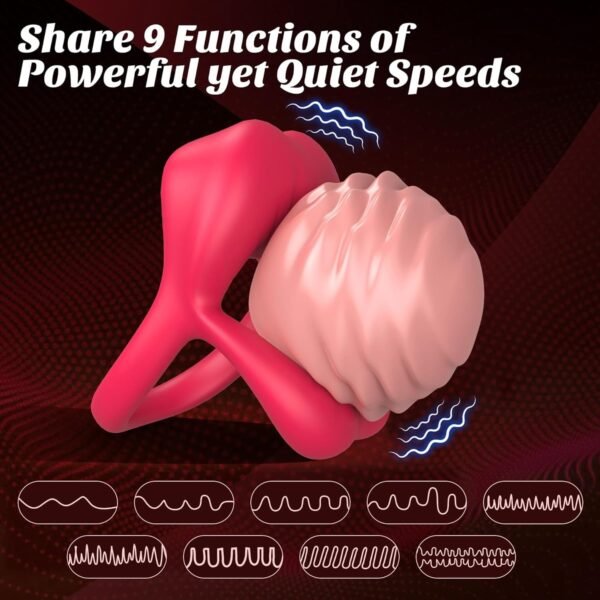 Anel vibratório para pénis e estimulador do clitóris Rose