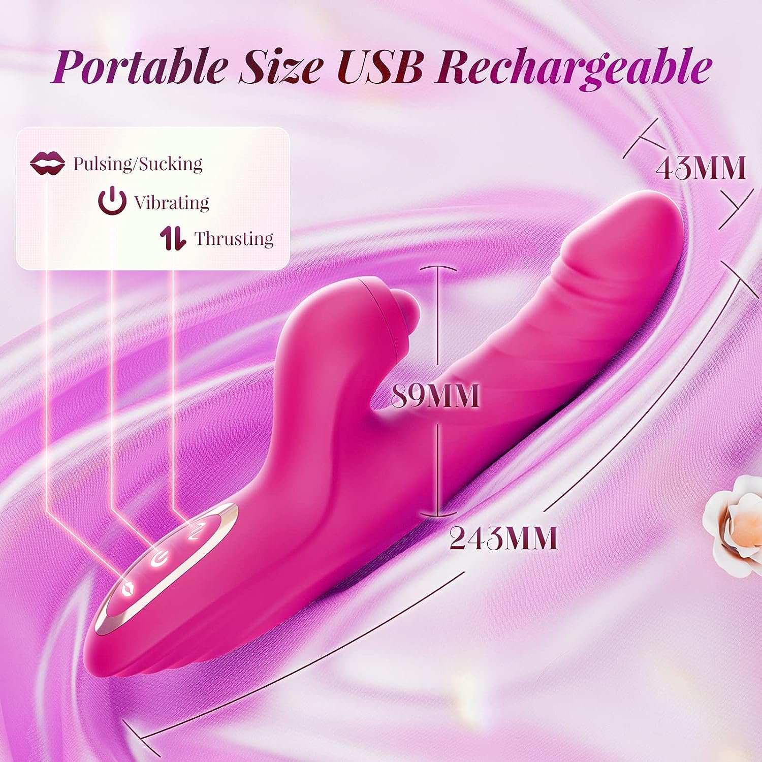 Thrusting rabbit G-spot vibrator