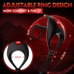 Bunny Ring Vibrating Cock Ring with Penis Sleeve for Men