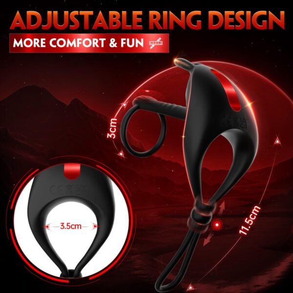 Bunny Ring Vibrating Cock Ring with Penis Sleeve for Men
