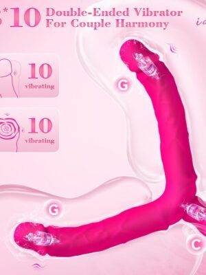 double ended vibrating rose dildo 10 modes