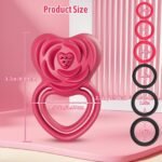 2 in 1 Vibrating Cock Ring Rose Vibrator