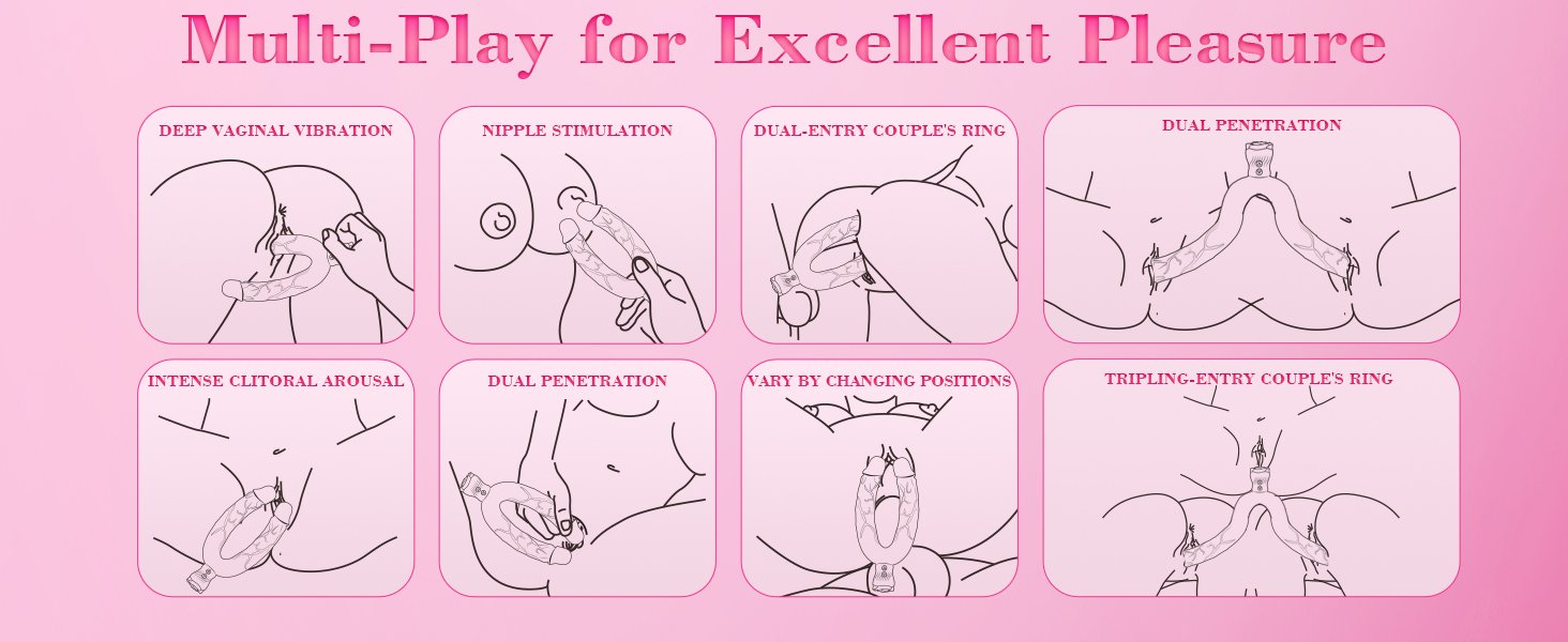 dildo vibrante a doppia estremità della rosa 10 modalità