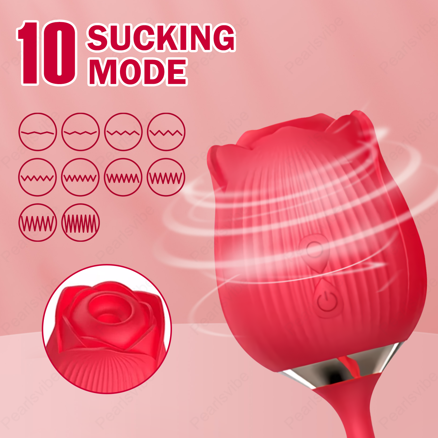 2-in-1 rose flower vibrator