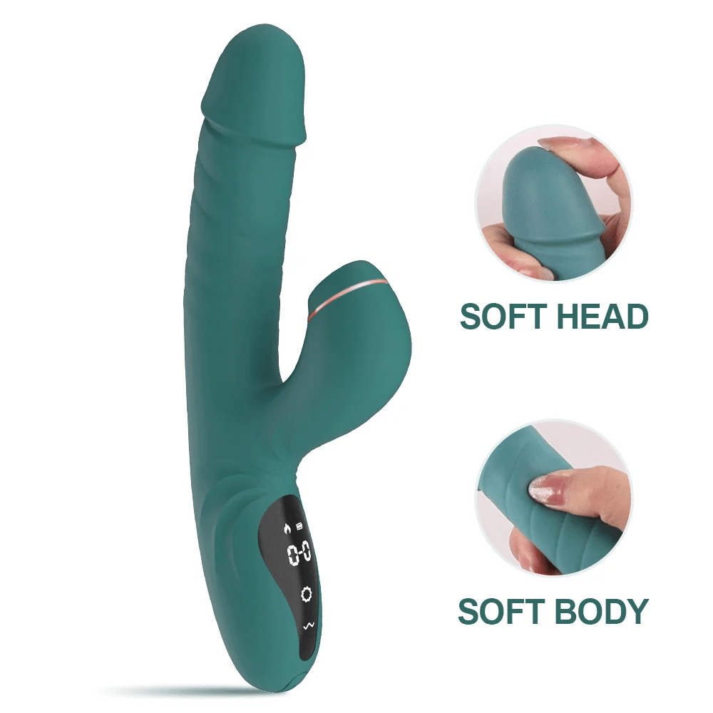 suck telescopic heating vibrator