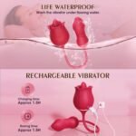 Rose Toy Vibrator for Women - Telescopic Tongue Licker G-Spot Sex Toy
