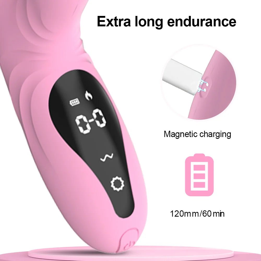suck telescopic heating vibrator