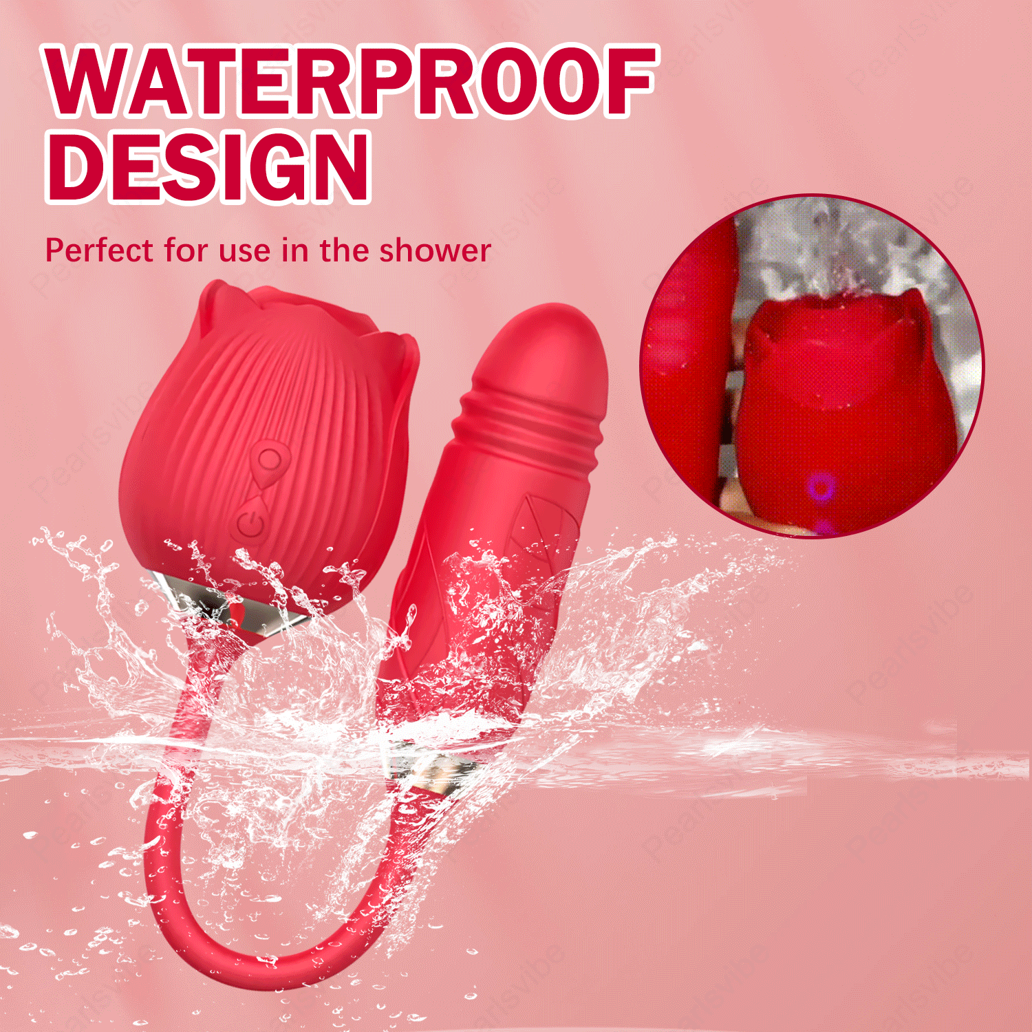 2-in-1 rose flower vibrator